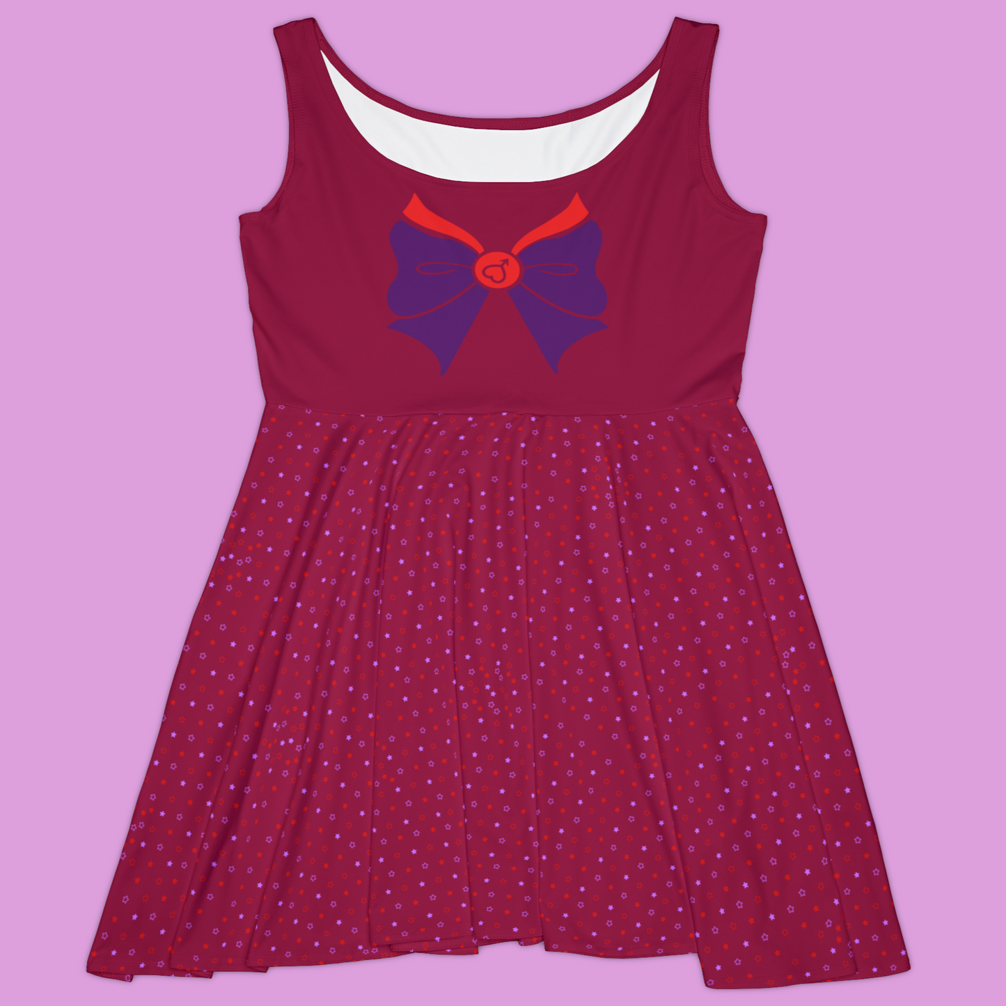Sailor Mars Bow Pattern Skater Dress