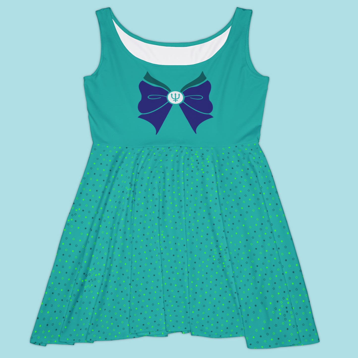 Sailor Neptune Bow Pattern Skater Dress