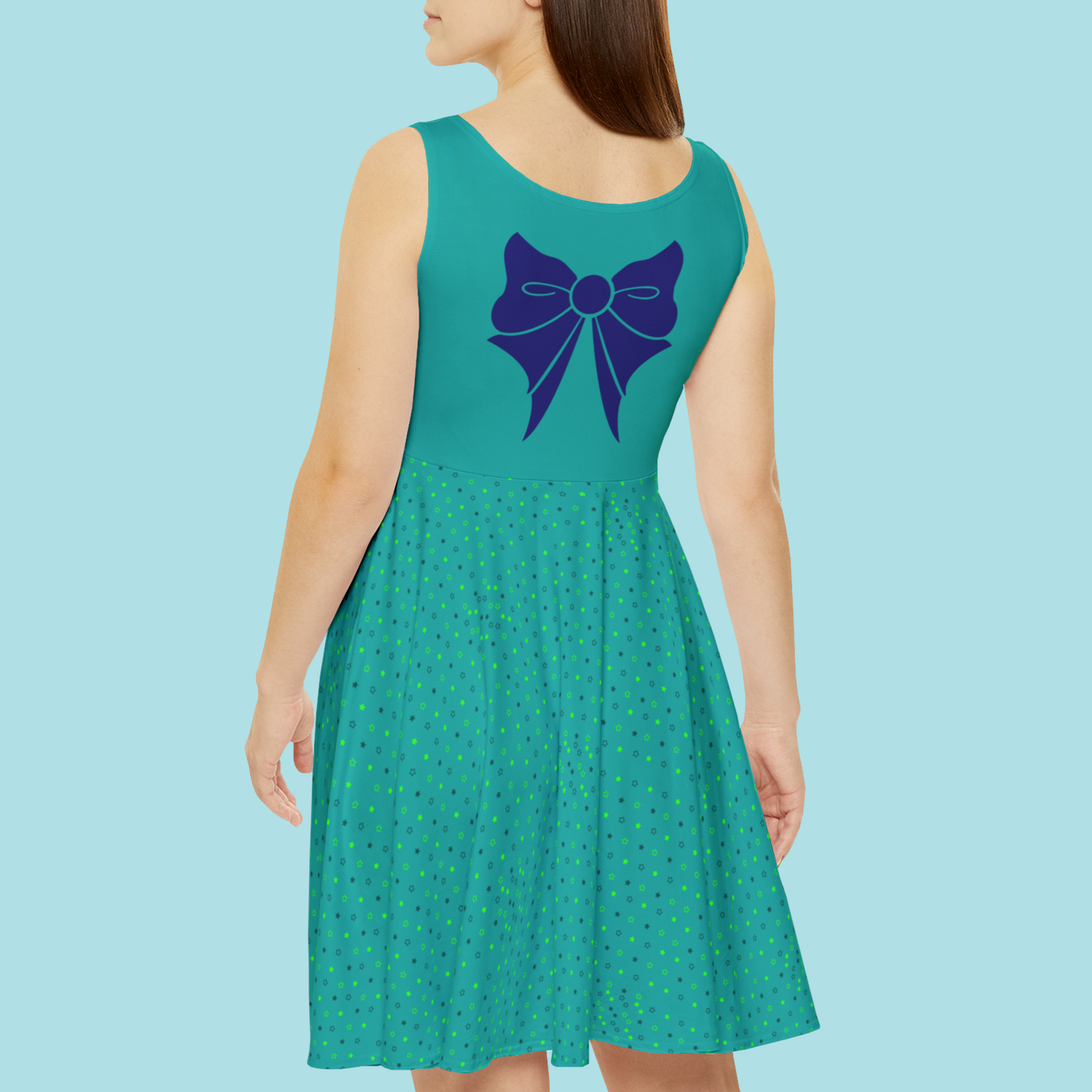 Sailor Neptune Bow Pattern Skater Dress