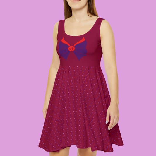 Sailor Mars Bow Pattern Skater Dress