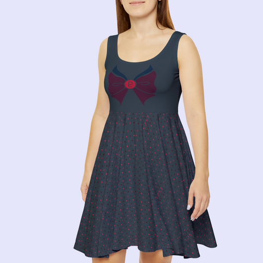 Sailor Pluto Bow Pattern Skater Dress