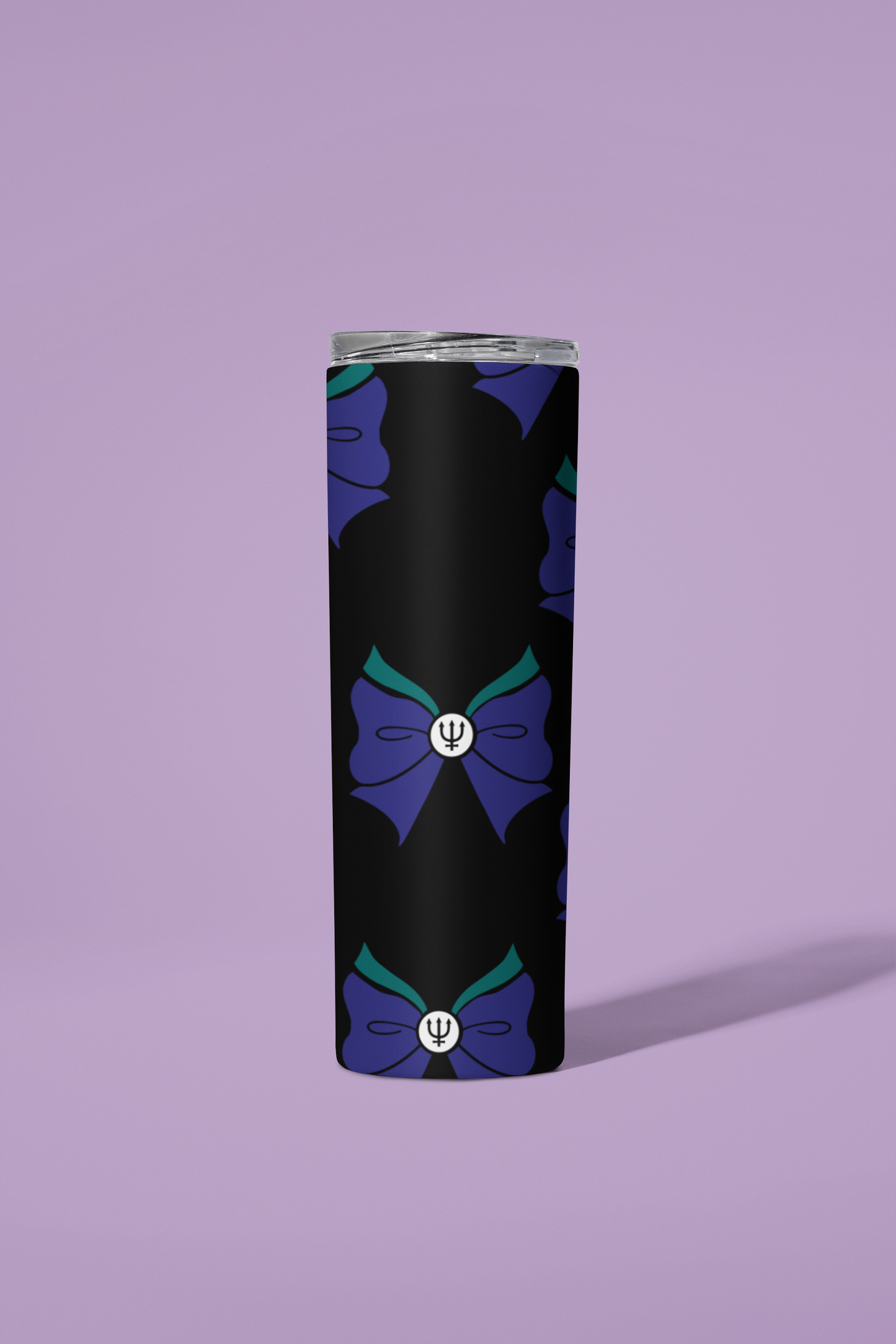 Sailor Neptune Bow Pattern Skinny Tumbler