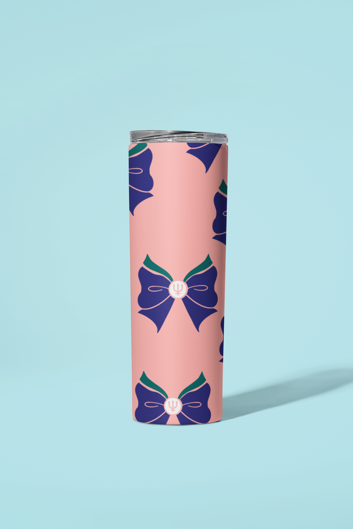 Sailor Neptune Bow Pattern Skinny Tumbler