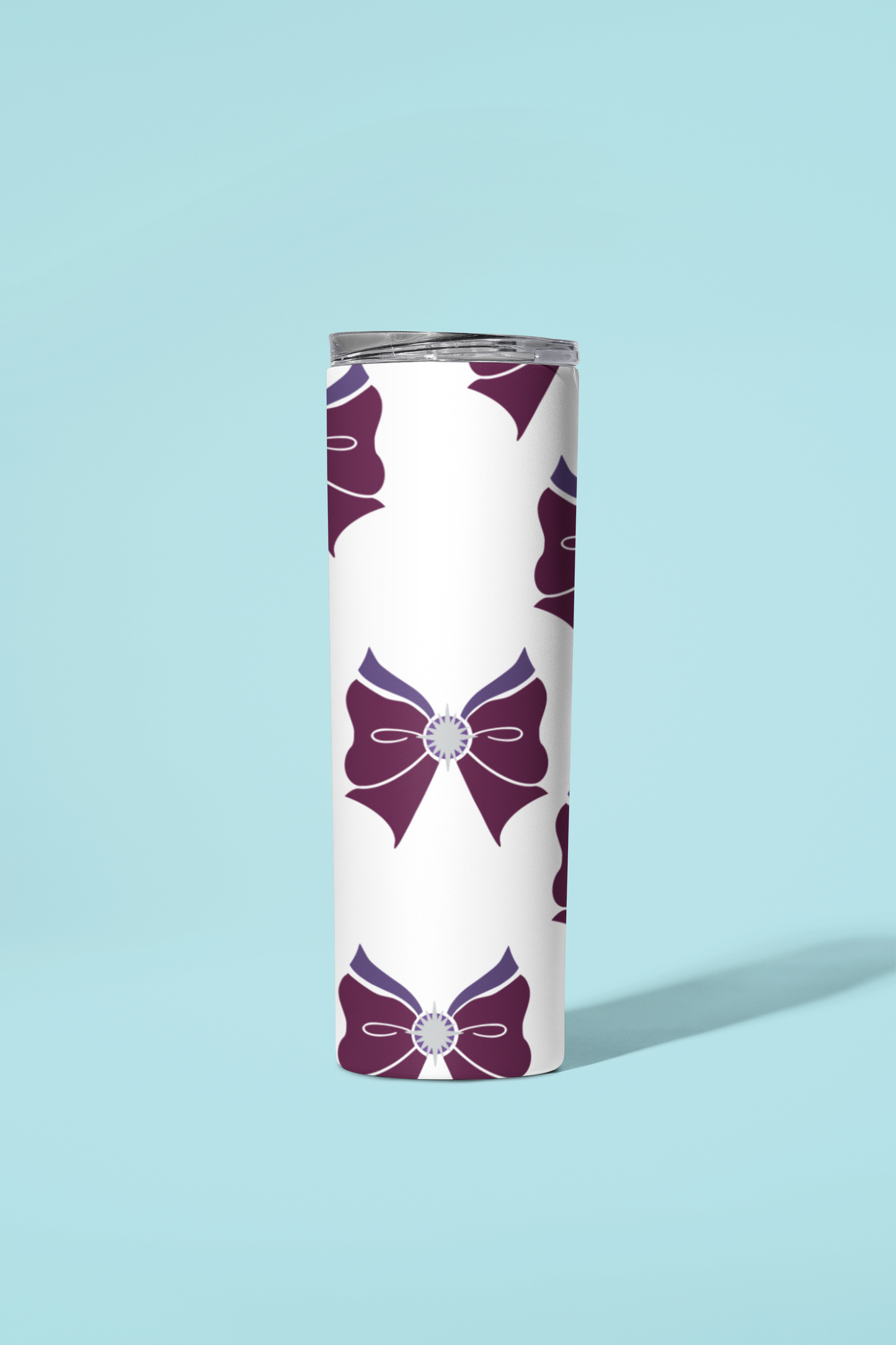 Sailor Saturn Bow Pattern Skinny Tumbler