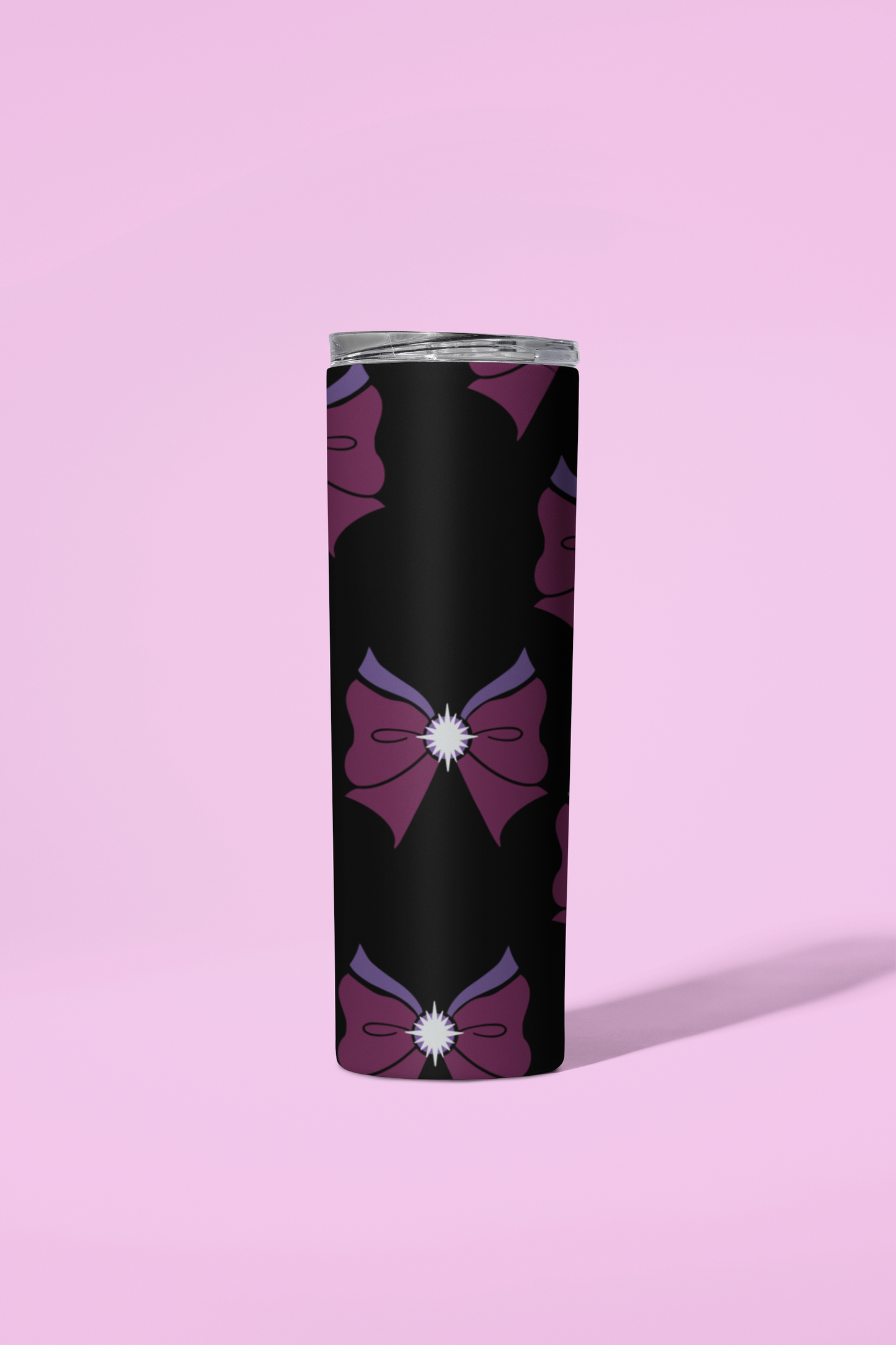 Sailor Saturn Bow Pattern Skinny Tumbler