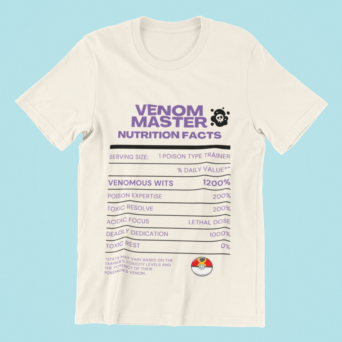 Poison-Type Master Trainer Nutrition Facts Tee