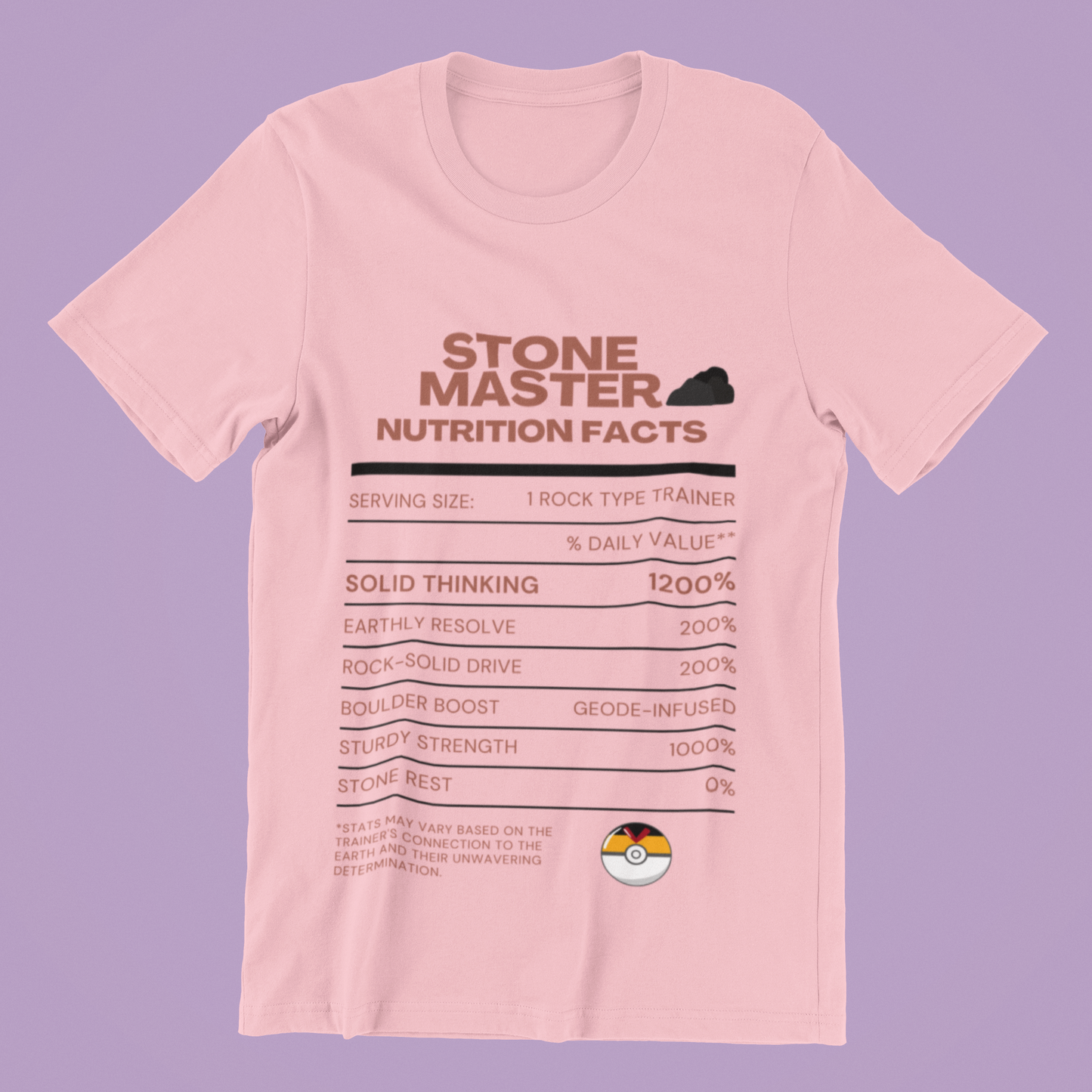 Rock-Type Master Trainer Nutrition Facts Tee