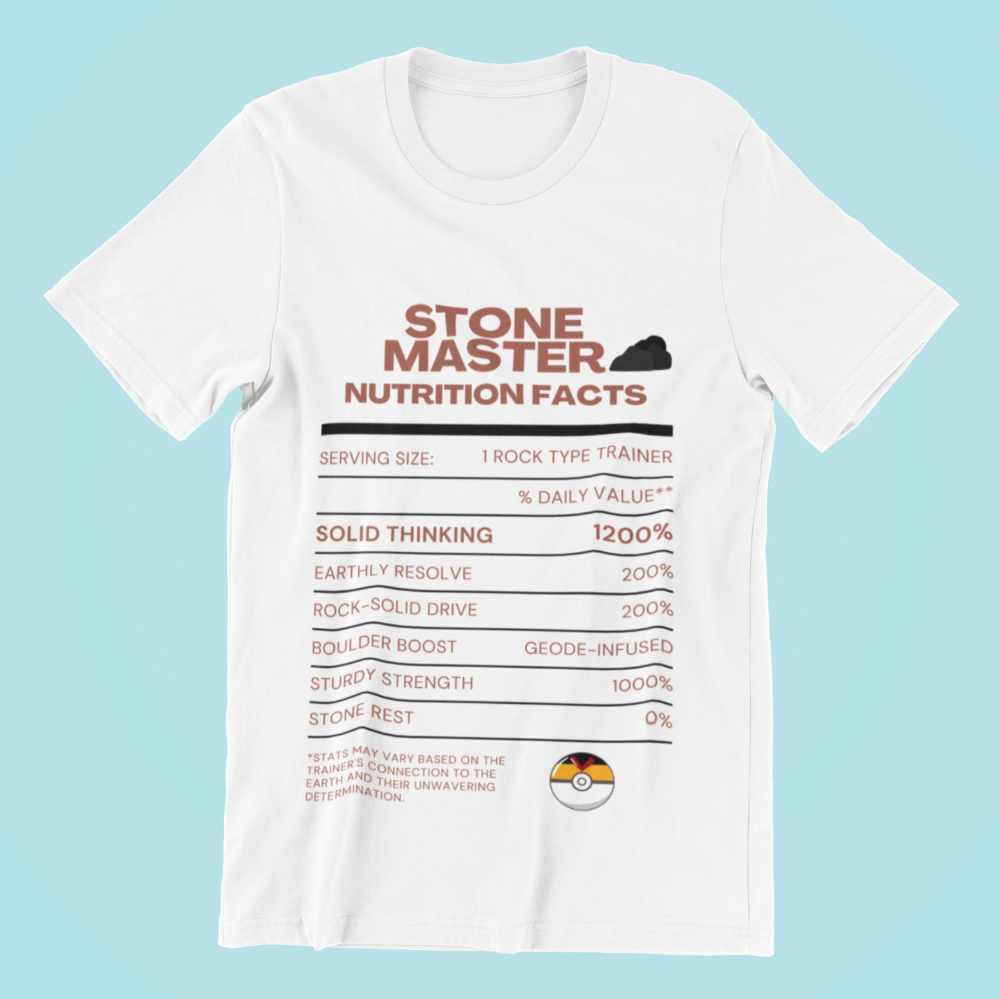 Rock-Type Master Trainer Nutrition Facts Tee