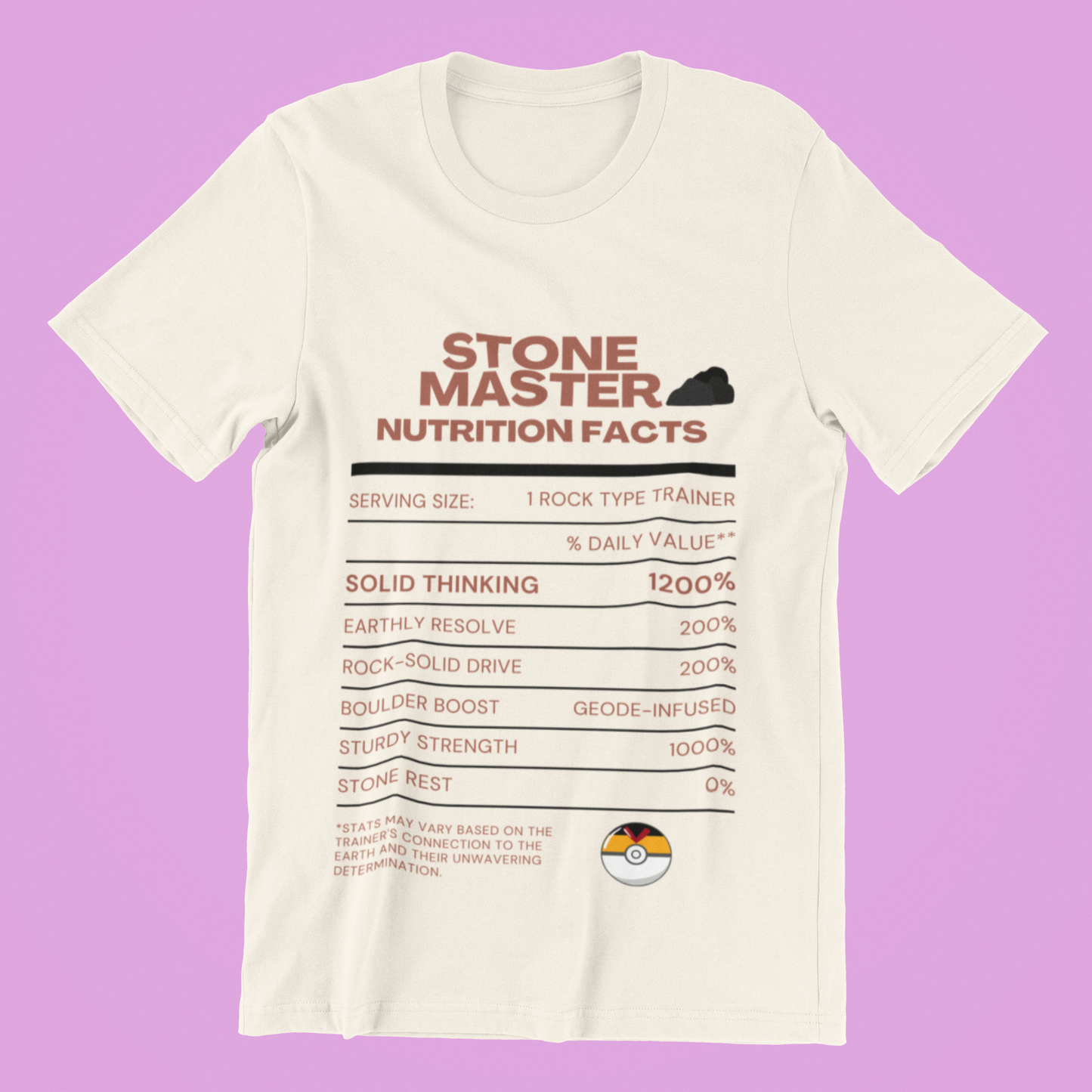 Rock-Type Master Trainer Nutrition Facts Tee