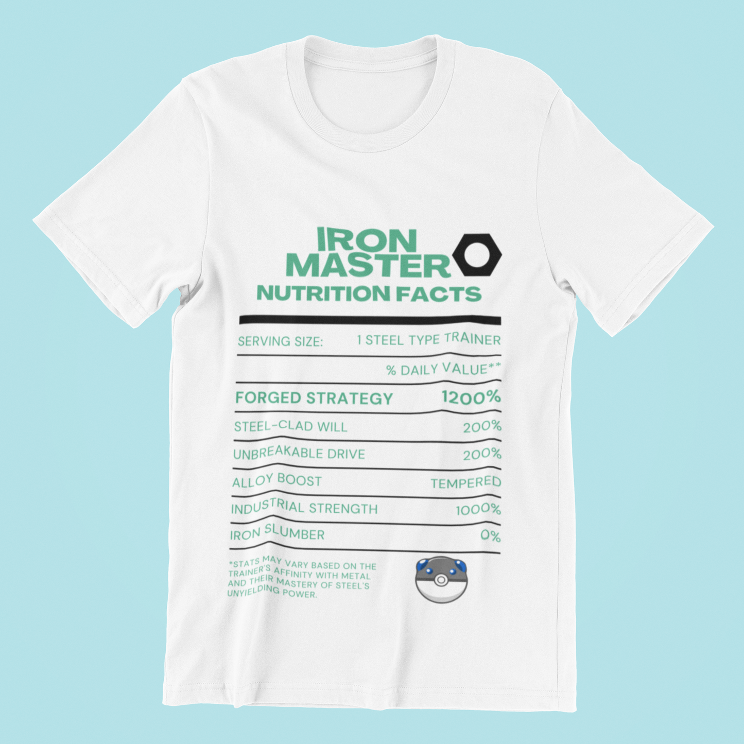 Steel-Type Master Trainer Nutrition Facts Tee