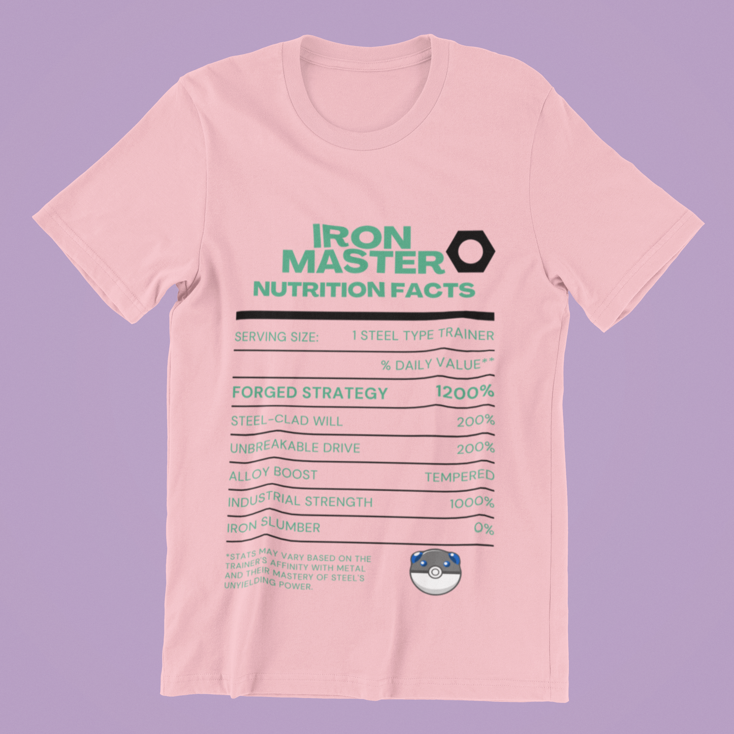 Steel-Type Master Trainer Nutrition Facts Tee