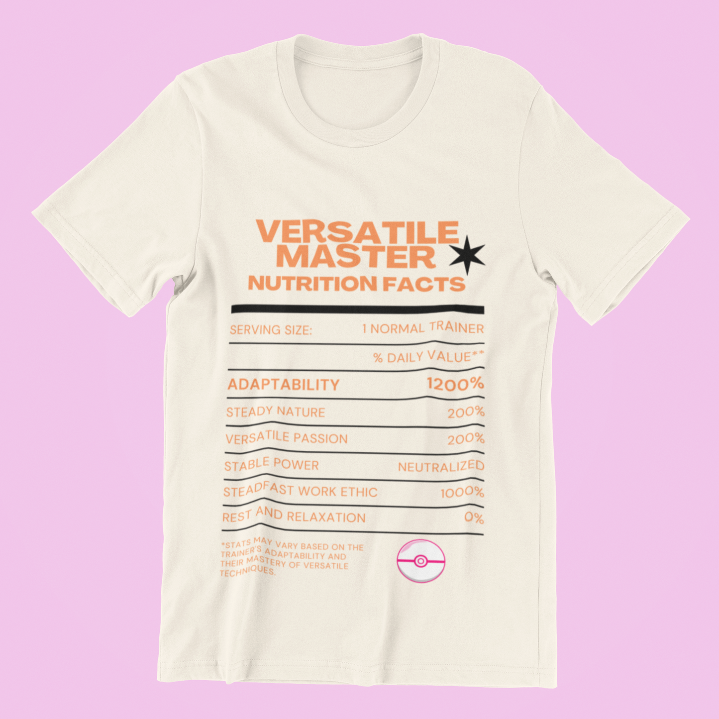 Normal-Type Master Trainer Nutrition Facts Tee