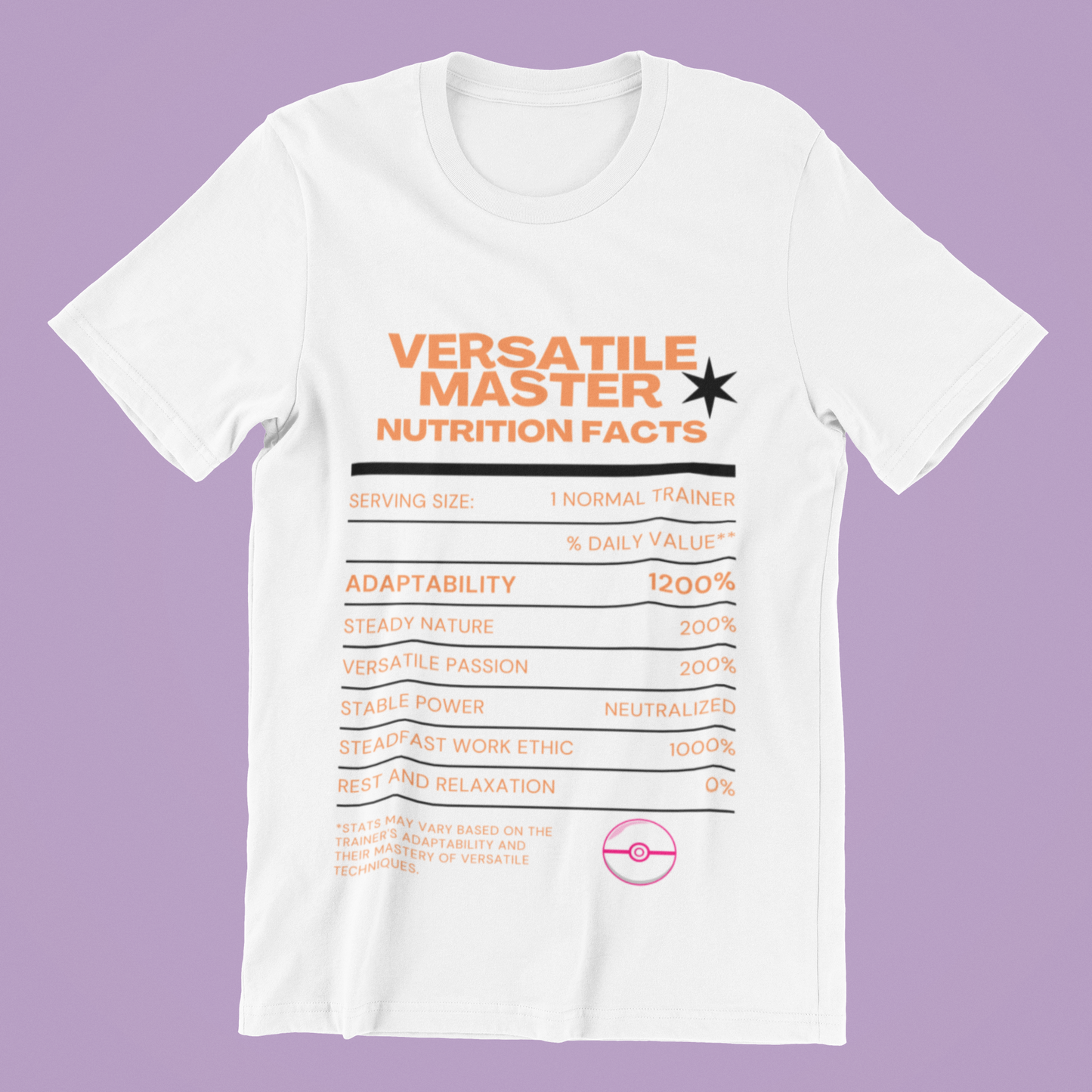 Normal-Type Master Trainer Nutrition Facts Tee