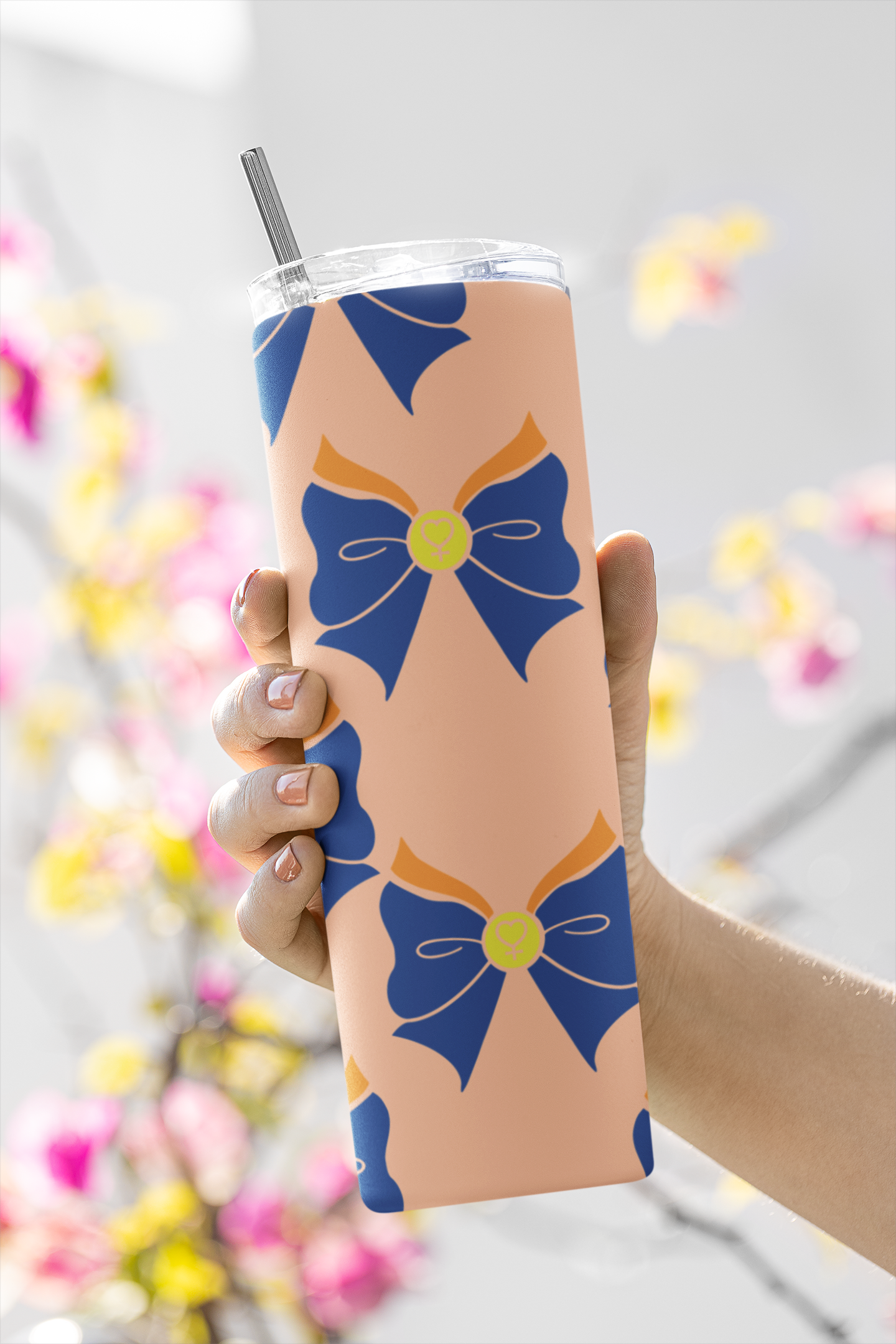 Sailor Venus Bow Pattern Skinny Tumbler