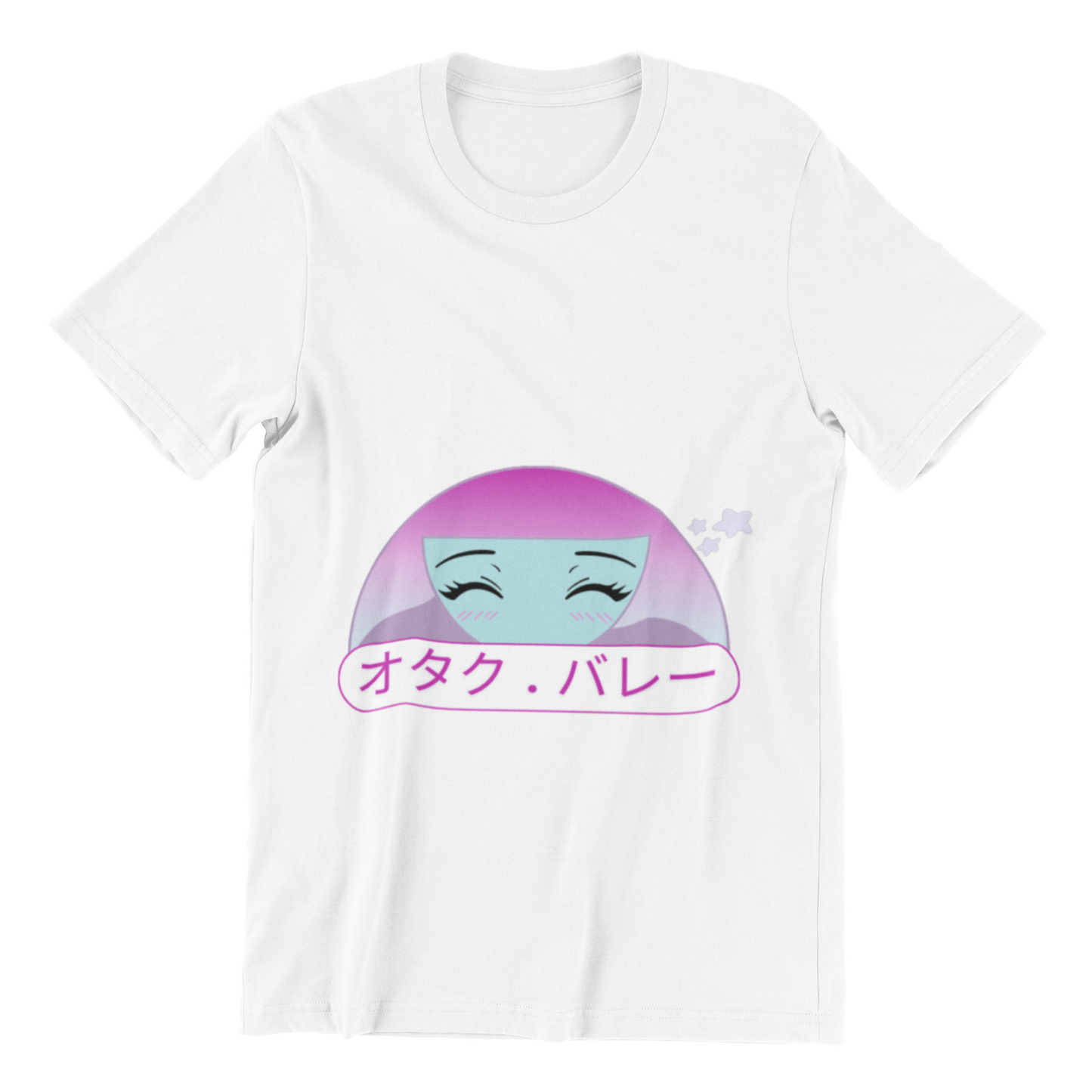 Otaku Valley Logo Tee in white against minimalist surface.