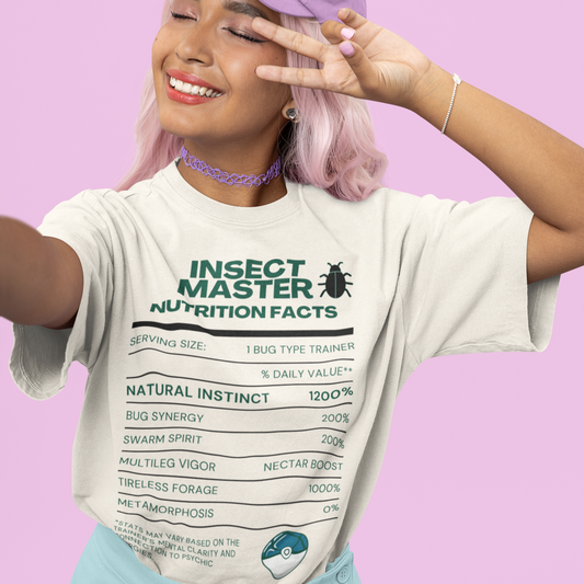 Bug-Type Master Trainer Nutrition Facts Tee