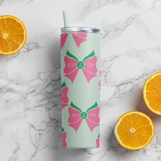 Sailor Jupiter Bow Pattern Skinny Tumbler