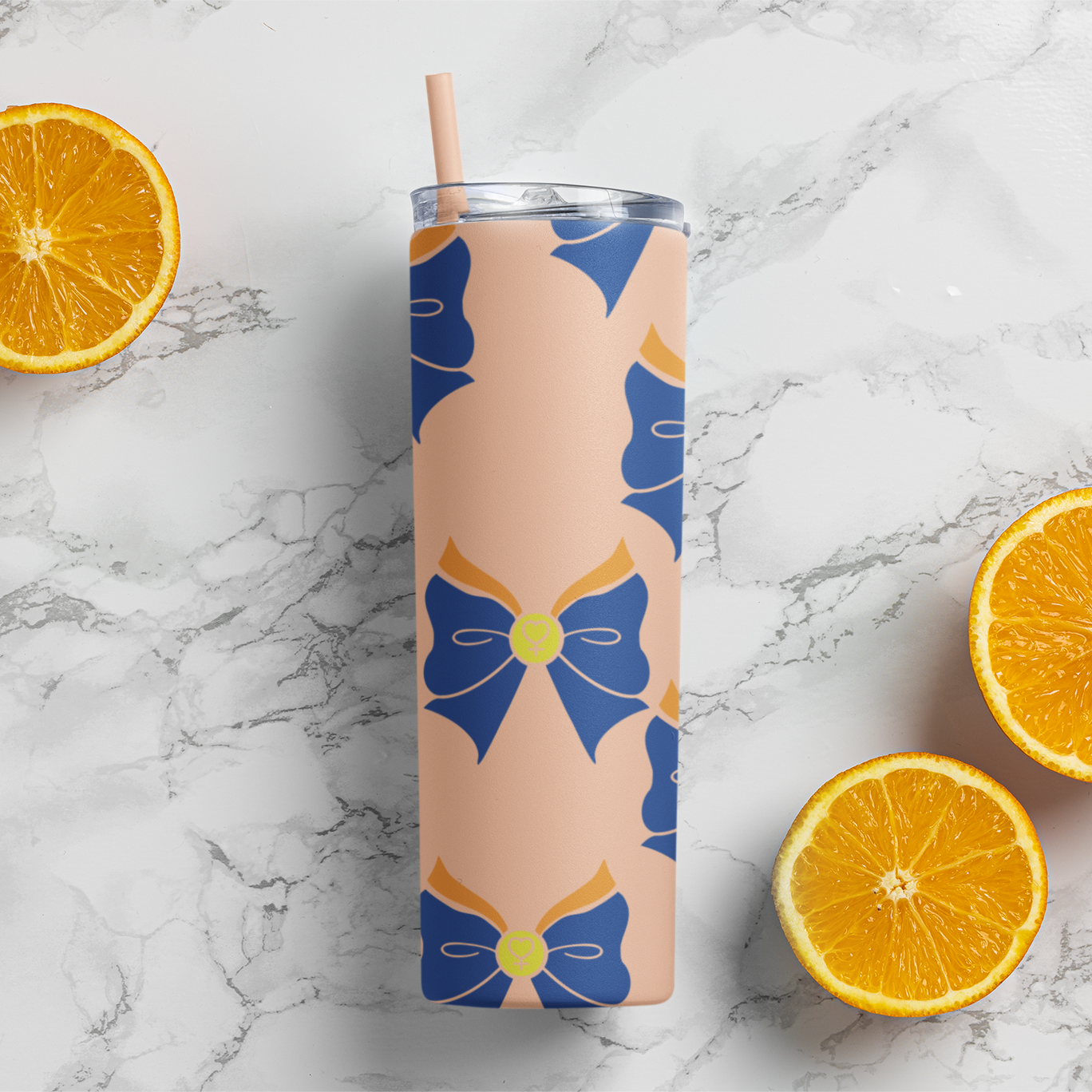 Sailor Venus Bow Pattern Skinny Tumbler