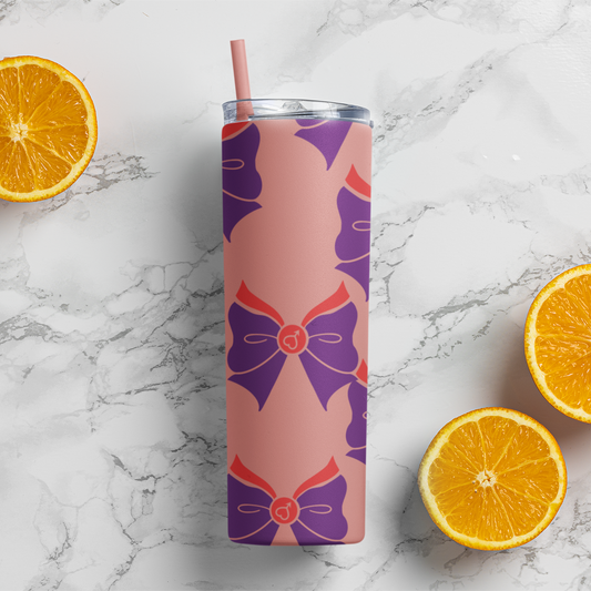 Sailor Mars Bow Pattern Skinny Tumbler