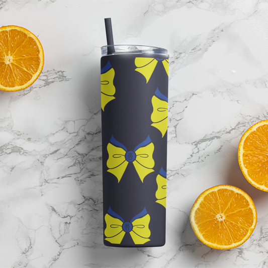 Sailor Uranus Bow Pattern Skinny Tumbler