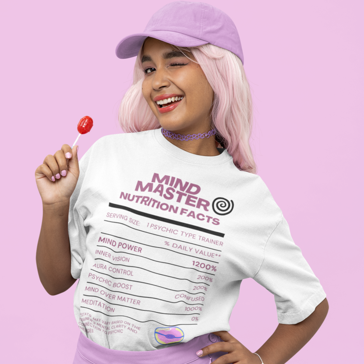 Psychic-Type Master Trainer Nutrition Facts Tee